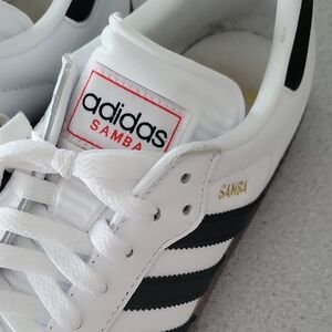 Adidas Samba White and Black Sneakers